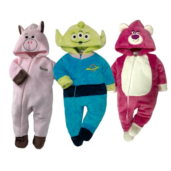 Kit 3 Mamelucos con Gorro Bordado Disney Hamm, Alien, Lotso Disney KitB429