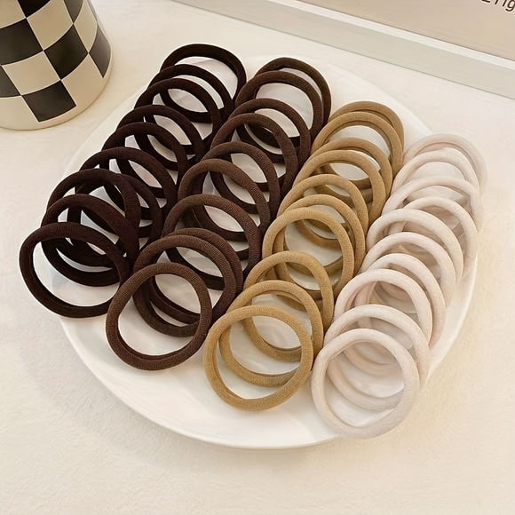 CNKOO 100 Seamless Elastic Headbands - Soft  Comfortable  Durable Ponytail Hair Rings for Women - Solid Color Hair Accessories with Thickened Hair Design for Stylish  Easy Hairstyles