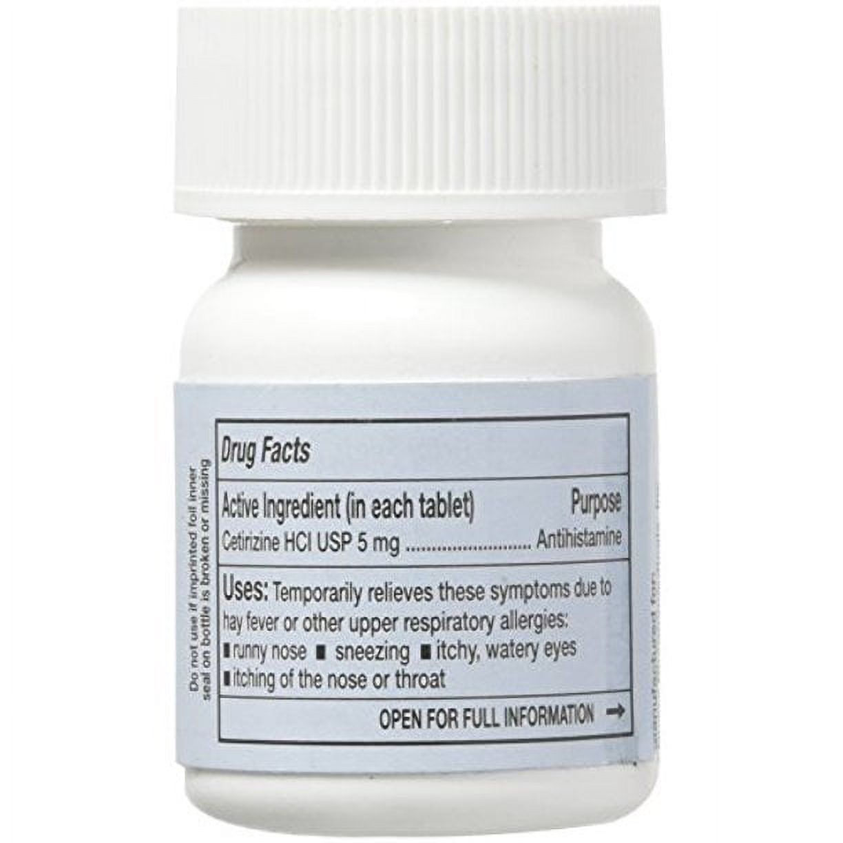 Pack Cetirizine Hydrochloride Tablets, 5 mg, 100 Count
