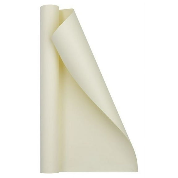 JAM Paper Matte Wrapping Paper, 26.3 Sq ft (17 in x 18 Ft), Ivory, Roll 1 Pack