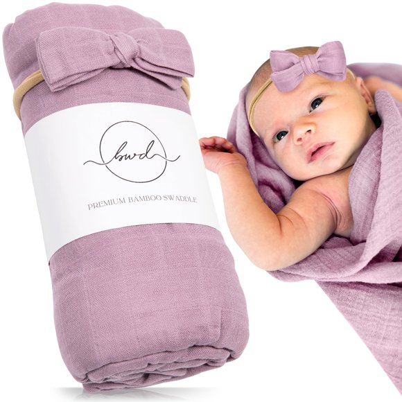 Manta de Envoltura para Bebé Baby Want Designs 120x120 cm Mauve