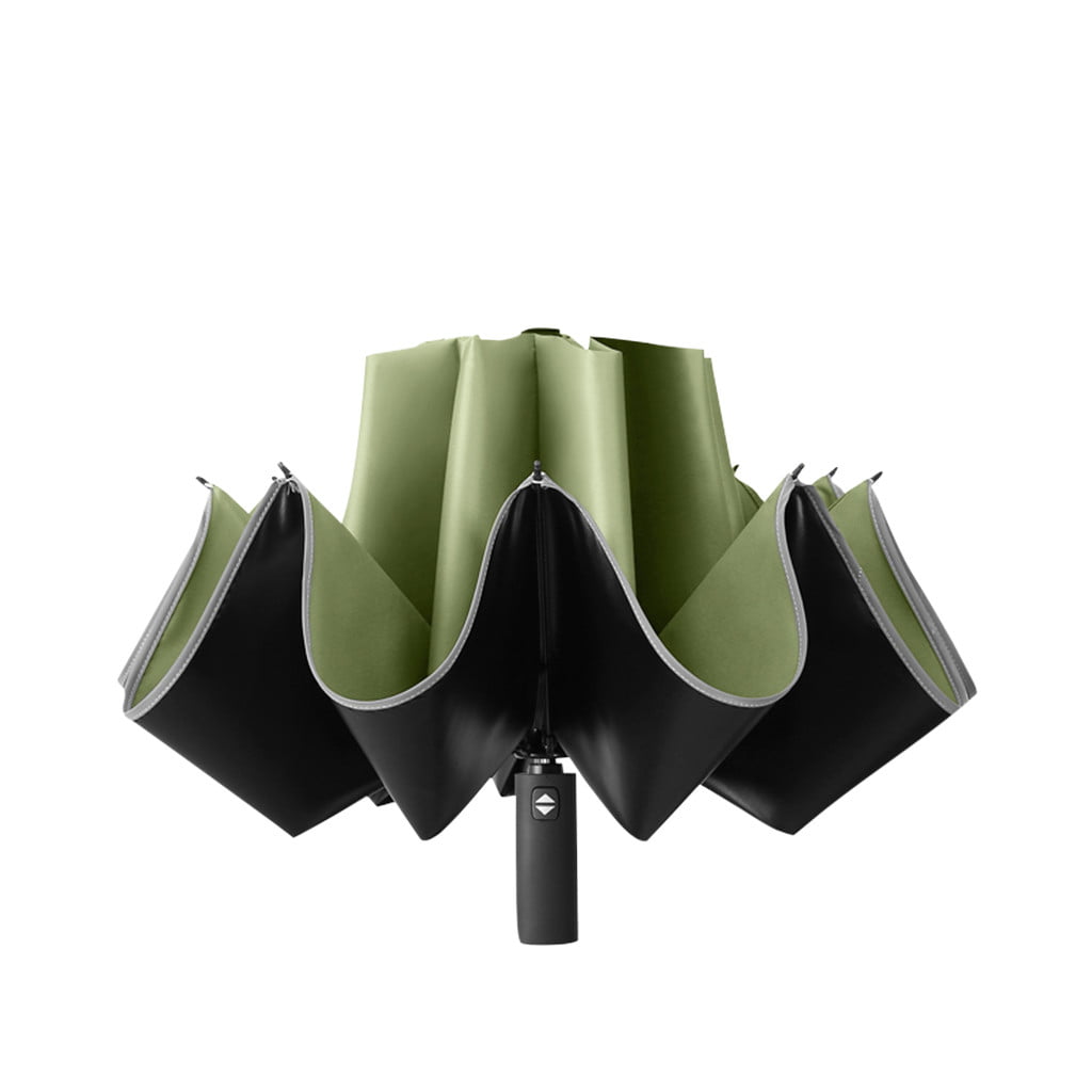 Automatic Umbrella Reverse Folding Business Umbrella With Reflective Strips NEW 