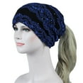thumbnail image 6 of HNMKIU Baseball Caps Lace Solid Turban Hat Knitting Wrap Loss Stretch Scarf Women Head Hair Accessories, 6 of 6