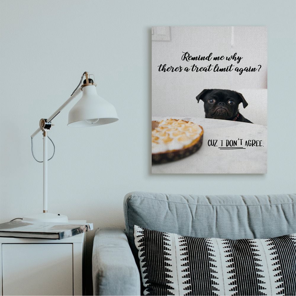 Stupell Industries House Pet Dog Treat Limit Phrase Sassy Kitchen Canvas Wall Art Design by Ziwei Li