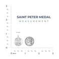 thumbnail image 4 of Picturesongold.Com Saint Peter Religious Medal Necklace Pendants - 3/4 in Size of a Nickel in Solid 14K White Gold, 4 of 6