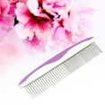 thumbnail image 3 of Pet Grooming Combs Stainles Steel Round Head Pet Flea Comb Single Row With Nonslip Grip (Purple), 3 of 9