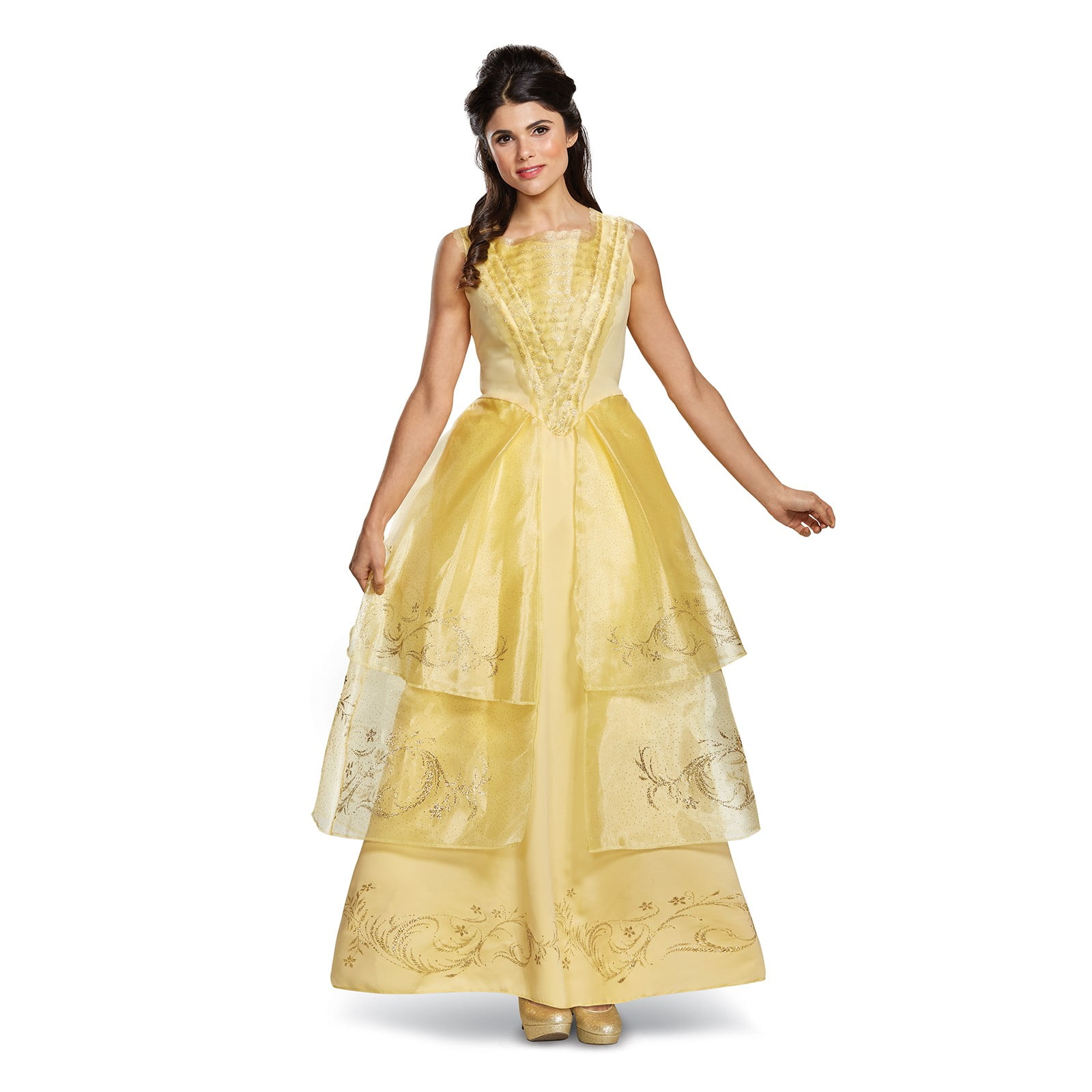 Adult Beauty and The Beast Princess Belle Cosplay Costume Ball Gown Fancy Dress 