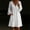 White#07, variant on Yteetum 3/4 Sleeve Dresses for Women Summer V Neck Cotton Linen Midi Dresses Casual Solid Loose Lightweight Breathable Quickly Dry Travel Vacation Dress