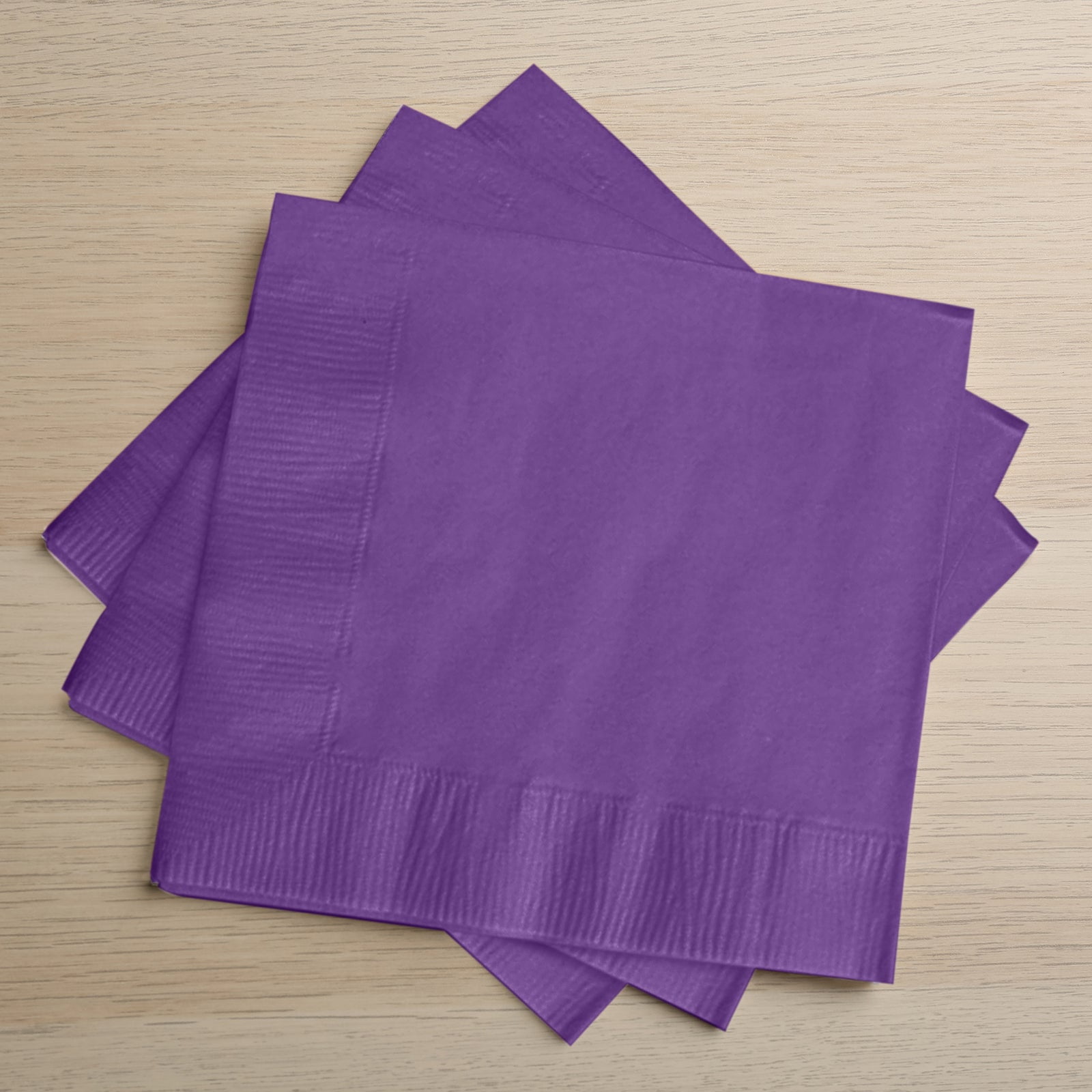 Efavormart 50 Pack | 5"x5" Purple Soft 2-Ply Paper Beverage Napkins ...