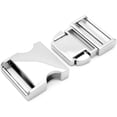 thumbnail image 3 of 1 pc 1-1/4 inch Metal Curved Side Release Buckle Adjustable Lock for Belt Backpacks Pet Collar (Silver), 3 of 5