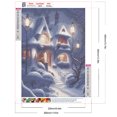 thumbnail image 2 of Pintura de diamante 5D DIY taladro redondo completo decoración de vista de calle nocturna nevada 30x40cm, 2 of 9
