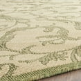 thumbnail image 3 of Safavieh Courtyard Kevin Floral Indoor/Outdoor Area Rug, Natural/Olive, 7'10" x 7'10" Round, 3 of 7