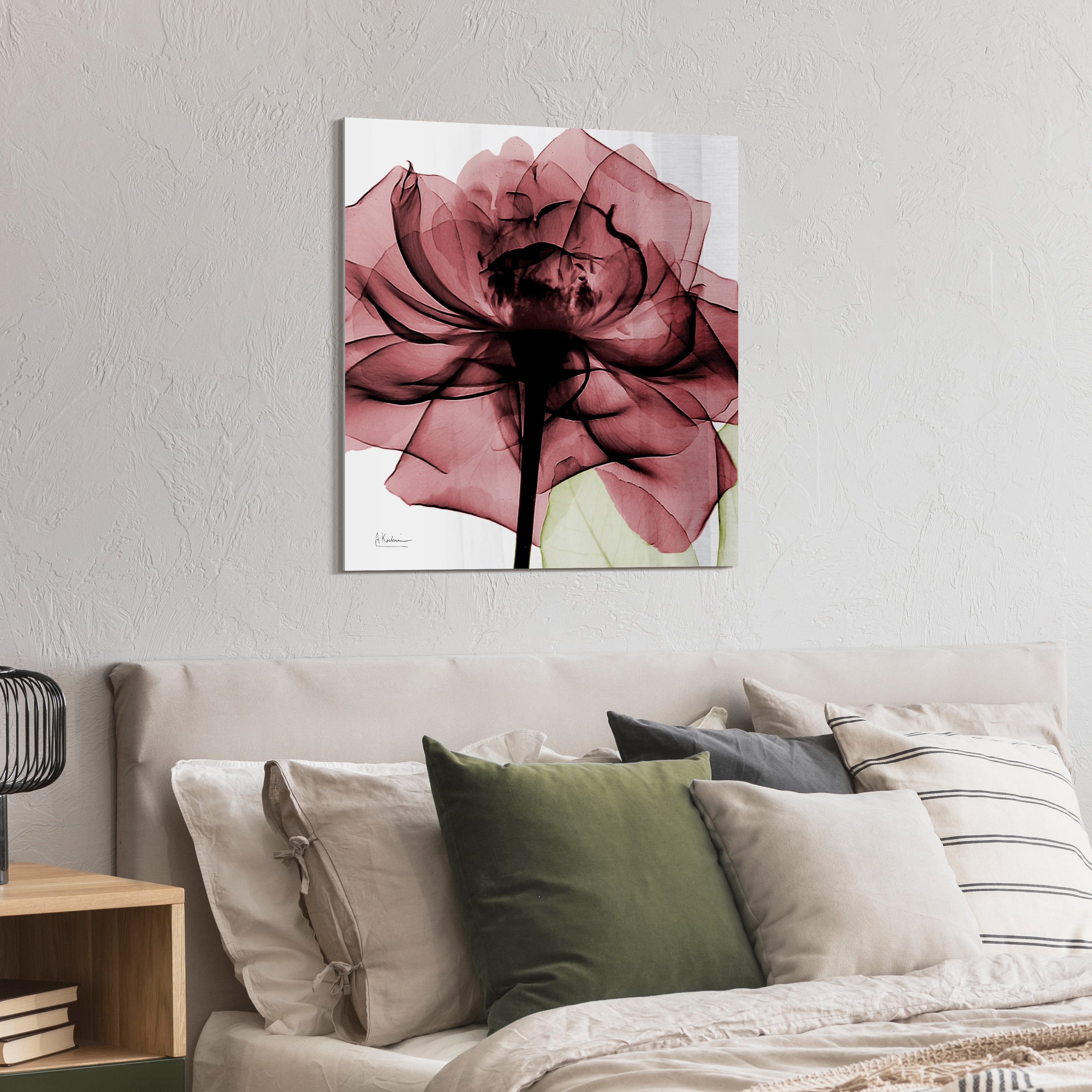Empire Art Direct Chianti Rose II Frameless Free Floating Tempered Glass Panel Graphic Wall Art, 24" x 24" x 0.2", Ready to Hang