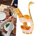 thumbnail image 1 of Juego De Cubiertos De Cisne, Soporte De Base De Cisne Lavable, Fácil De Usar, Ahorro De Espacio, 6 Piezas, Esquinas Más Suaves Para Confitería, 1 of 7