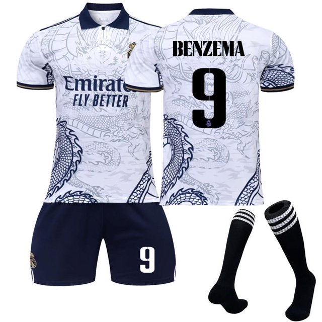 22-23 Real Madrid No.9 Benzema Dragon football shirt T-shirt set zy