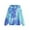 Blue, variant on Darzheoy 4-14 Years Boys and Girls Hoodies Sweatshirts Color Block Tie-Dyed Pullover Top Lightweight Plush Cotton Sweatshirts