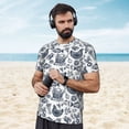 thumbnail image 4 of Wukai Chicken And Fish Print Men's Short-Sleeved Mesh T-Shirt,Quick-Dry Short Sleeve Workout T-Shirt-Large, 4 of 8