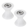 thumbnail image 1 of 2uds U Tipo Ranura Polea Nailon Revestido Rulo Rodamiento 5x27.5x30mm U Ranura Guía Rueda para Puertas Ventana o Conducción Mecánico Equipo, Blanco, 1 of 5