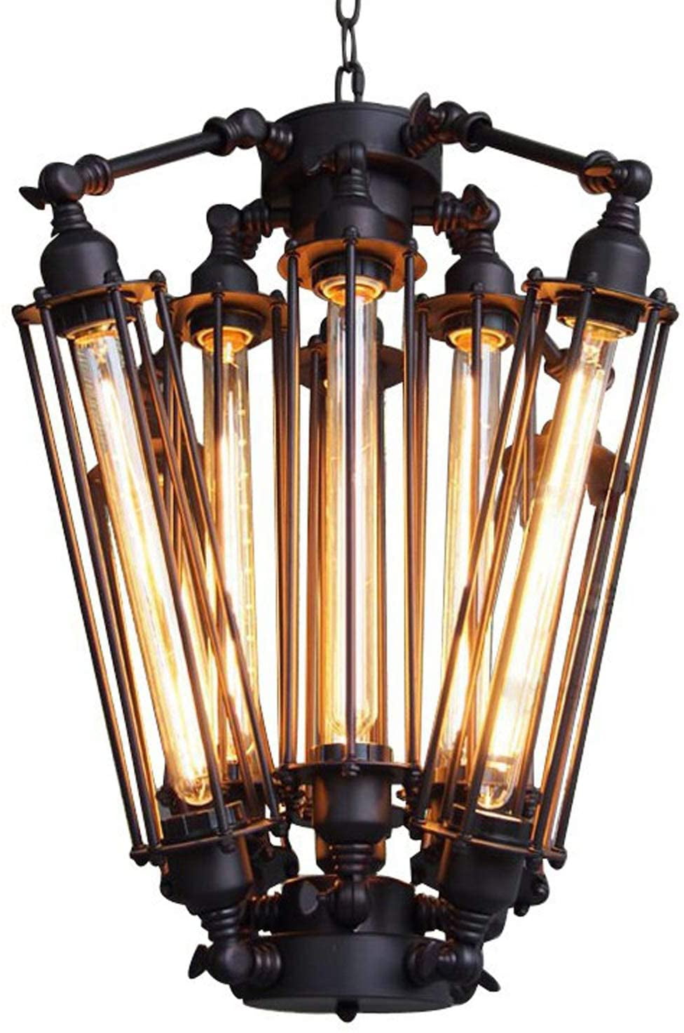 Oukaning 8 Heads Chandelier Vintage Pendant Light Steampunk