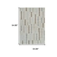 thumbnail image 3 of 8' X 11' Beige and Brown Abstract Distressed Area Rug, 3 of 3