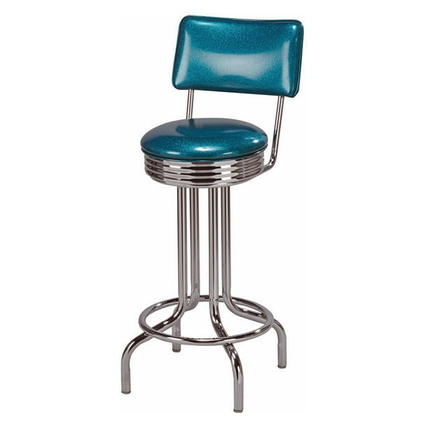 Regal Retro Soda Fountain 26 in. Retro Metal Counter Stool - Walmart