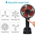 thumbnail image 2 of Mini Handheld Fan Portable, Hand Held Personal Fan Rechargeable Battery Operated Powered Cooling Desktop Electric Fan with Base, 2500Mah Battery 4 Modes for Home Office Travel Outdoor, 2 of 3