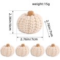 thumbnail image 2 of Adornos de calabaza tejidos a mano, calabazas de crochet multicolor, calabazas de otoño para decoración de mesa del hogar, Halloween, Acción de Gracias (blanco, 5 piezas), 2 of 3
