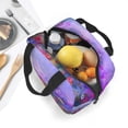 thumbnail image 4 of Lsque Colorful Purple Cosmos Flower Pattern Lunch Bag Women/Men Insulated Lunch Box,Small Leakproof Cooler Food Lunch Containers Reusable High Capacity Lunch Tote Bags, 4 of 6