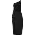 thumbnail image 2 of Arvbitana Women's Bodycon Midi Dress Sleeveless One Shoulder Sequin Party Dress Sexy Backless Slit Cocktail Dress for Vaction Party S M L XL 2XL, 2 of 5