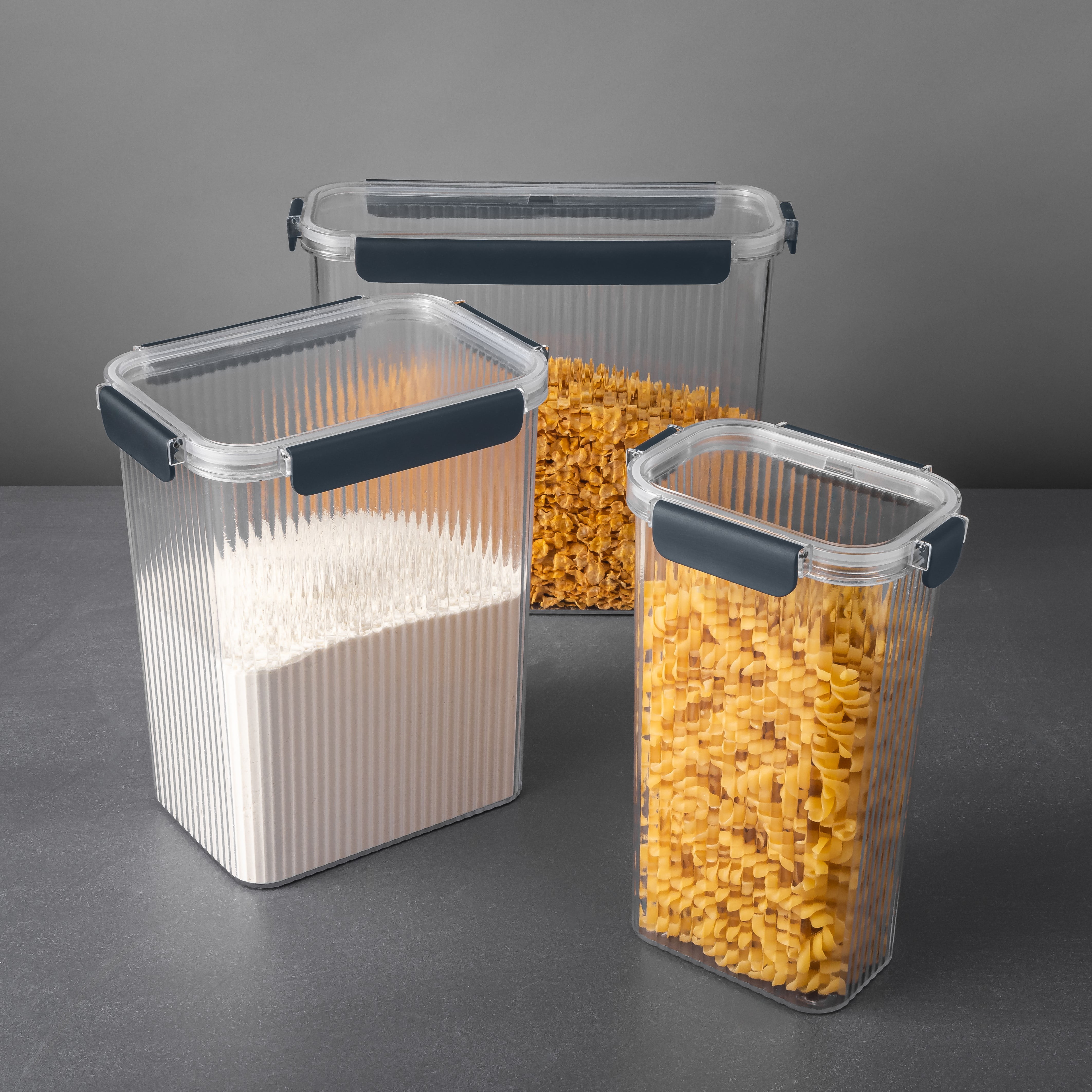 Thyme & Table 8 Piece Pantry Storage Container Set, Airtight Food Storage Containers, Ideal for Pantry Organization, Meal Prep, and Leftovers