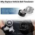 thumbnail image 7 of Unique Bargains Belt Tensioner Drive Belt Tensioner Pulley Assembly for Kia Rio 2010-2016 L4 1.6L No.252812B000 Metal 1 Pc, 7 of 7