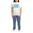thumbnail image 4 of CafePress - Chicago Flag Women's Light Pajamas - Women's Short Sleeve Print T-Shirt and Pants Light Cotton Pajama Set, 4 of 7