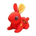 thumbnail image 3 of Lindo año Nuevo chino Conejo Juguete Muñeco de peluche Conejo suave Colección de estatuillas Festival de primavera para sala de estar Sofá Fiesta de Rojo 15cm Hugo Conejo de peluche, 3 of 10
