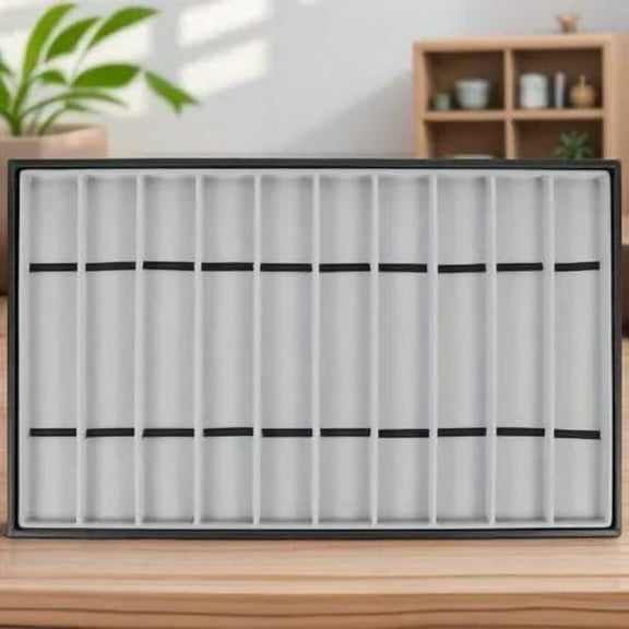 SEWOART Watch Storage Tray in Black with Smooth Fabric Stretch and Stylish Elegant Appearance