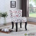 thumbnail image 2 of 31" Tall Accent Chair, White and Cherry Blossom Design, 2 of 2
