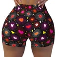 thumbnail image 2 of Salouo doodle hearts Print Women's Athletic Shorts,Booty Shorts Biker Shorts High Waisted Elastic Workout Shorts for Yoga Gym Running Sports-X-Large, 2 of 8