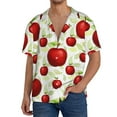 thumbnail image 3 of Fotbe Fruit Apples print Short Sleeve Button Down Shirts for Men Casual Summer Beach Wrinkle Free Shirt-4X-Large, 3 of 7