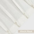thumbnail image 3 of DriftAway Pinch Pleat Linen Textured Semi Sheer Solid Farmhouse and Modern Rustic Linen Curtains 2 Panels 50 inches Wide by 108 Inches Long Drapes for Living Room Bedroom Light Linen, 3 of 9