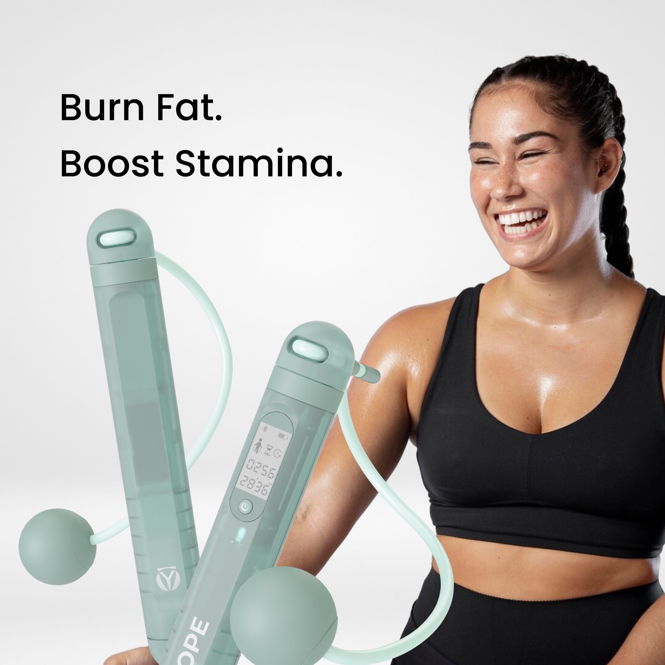 Smart Jump Rope with AI Powered Fitness Tracking,  Lifetime Fitness App Access, Adjustable for Men, Women, Cardio Workout, Weight Loss, Home Gym Exercise Equipment, Cordless Skipping Balls Included