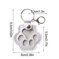 thumbnail image 5 of KQJQS Pet Paw Shaped Leather Keychain Memorial Gifts Cat Dog Cute Key Chain for Bag Purse Paw Charm Key Holder, 5 of 5