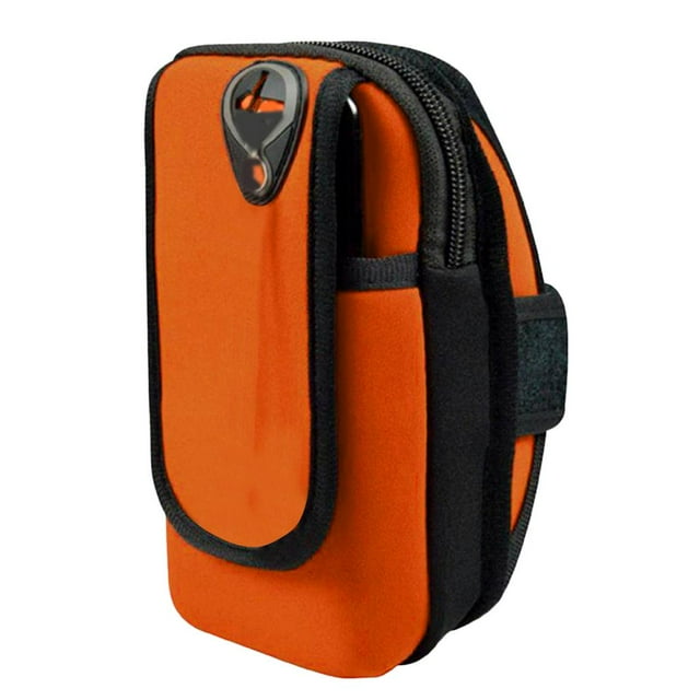 ejercicio Al Brazalete Teléfono Bolsa Gimnasio Llaves Titular Naranja Cola Bolsa de poliéster