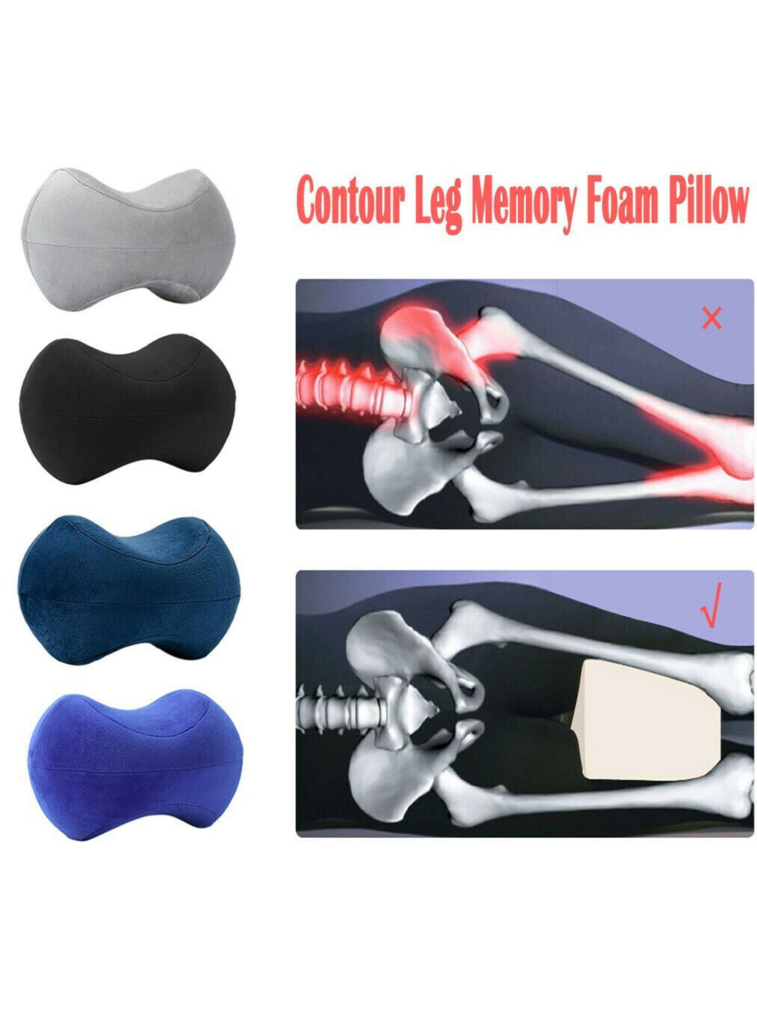 Cruchlorent Sleeping - Technical Knee Pillow for Side Sleepers - Calibrated  Memory Foam Designed for Back, Hip, and Sciatic Pain Relief - Leg Pillows
