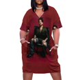 thumbnail image 2 of Vestido holgado con bolsillos de Adam Lambert, bonito y largo, para mujer, verano 2025, 2 of 7