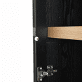 thumbnail image 5 of YINGYING  74.5'' Tall Ash Wood Grain Bookcase with Storage, Display Cabinet with Glass Doors & Adjustable Shelves, Mid-Century Modern Bookshelf Curio Cabinet for Hallways, Livingroom Kitchen,, 5 of 12