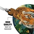 thumbnail image 3 of Tiger Stalking at Sunset Butterflies Wood Christmas Tree Holiday Ornament, 3 of 7