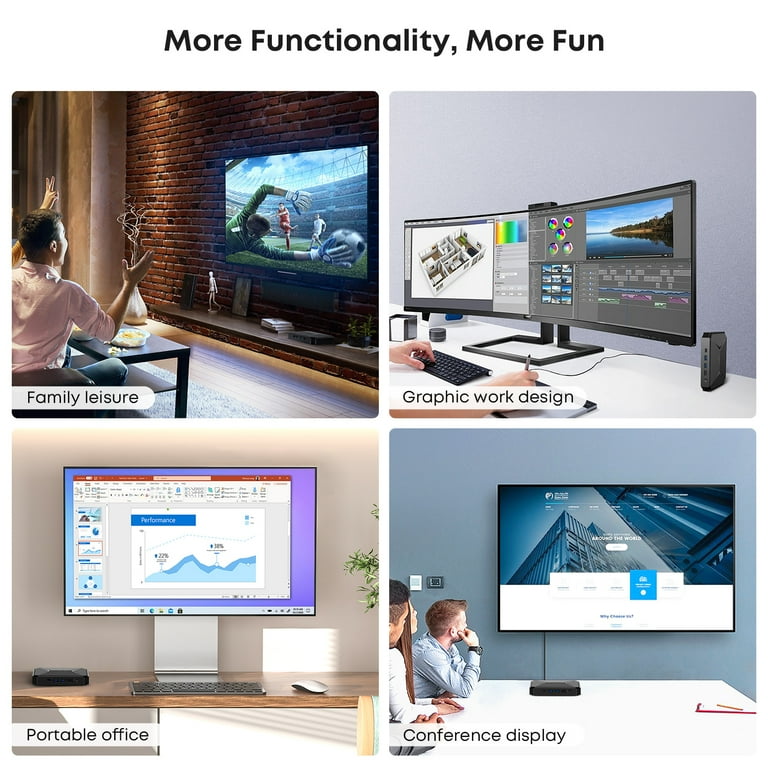 CHUWI HeroBox Mini PC, Intel Quad Core, Windows 11, 8GB RAM CHUWI HeroBox Mini PC, Intel Quad Core, Windows 11, 8GB RAM