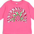 thumbnail image 4 of Inktastic Peppermint Rainbow with Candy Cane Boys or Girls Long Sleeve Toddler T-Shirt, 4 of 5