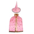 thumbnail image 2 of estrella con estampado dorado para , disfraz de para Colco  Los niños de Halloween Capa Rosa, 2 of 8
