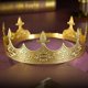 thumbnail image 4 of King Crowns Diadema de metal para hombres, coronas doradas y tiara para fiesta de cumpleaños temática, 4 of 4