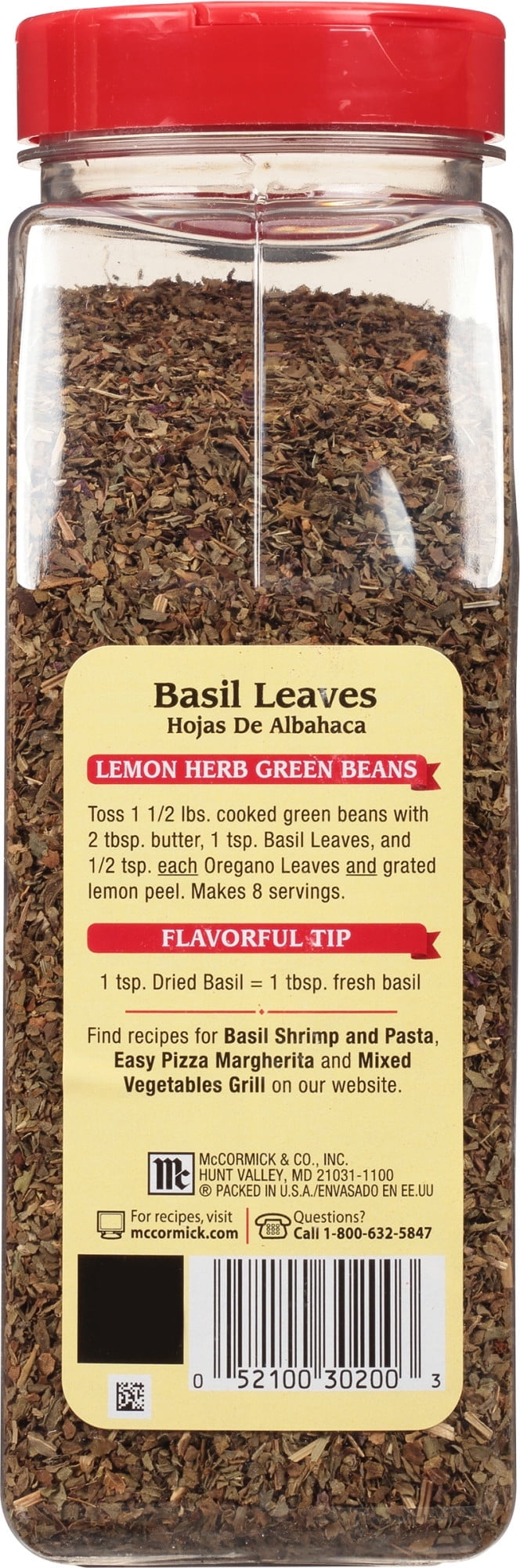 McCormick Non GMO Dried Basil Leaves 5 oz